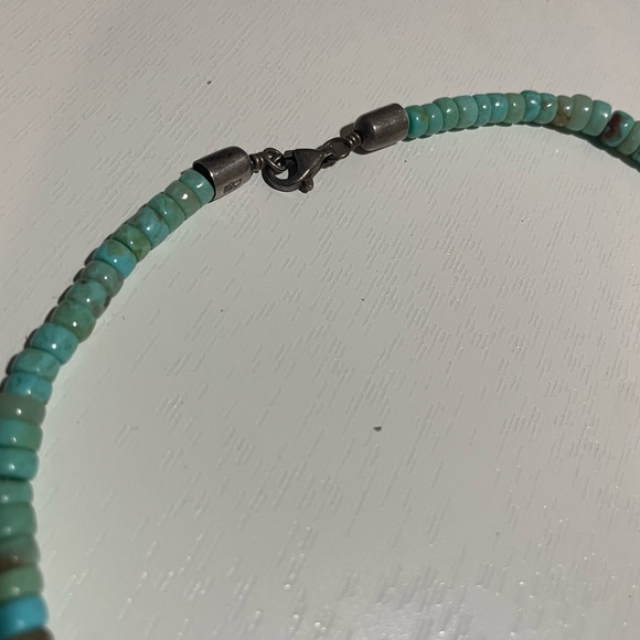 Jay King DTR Necklace 925 Sterling Silver Natural Turquoise Graduated Beads Nugg - Picture 5 of 8